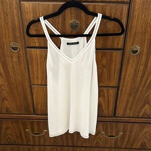 Decker White Flowy Tank S